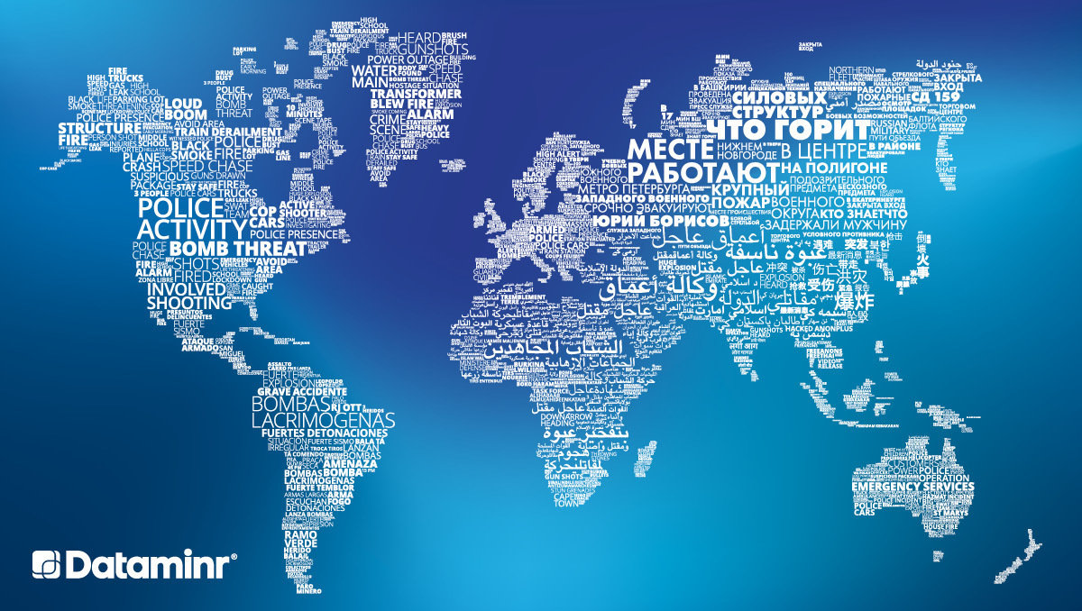 Map showing how news breaks around the world.
