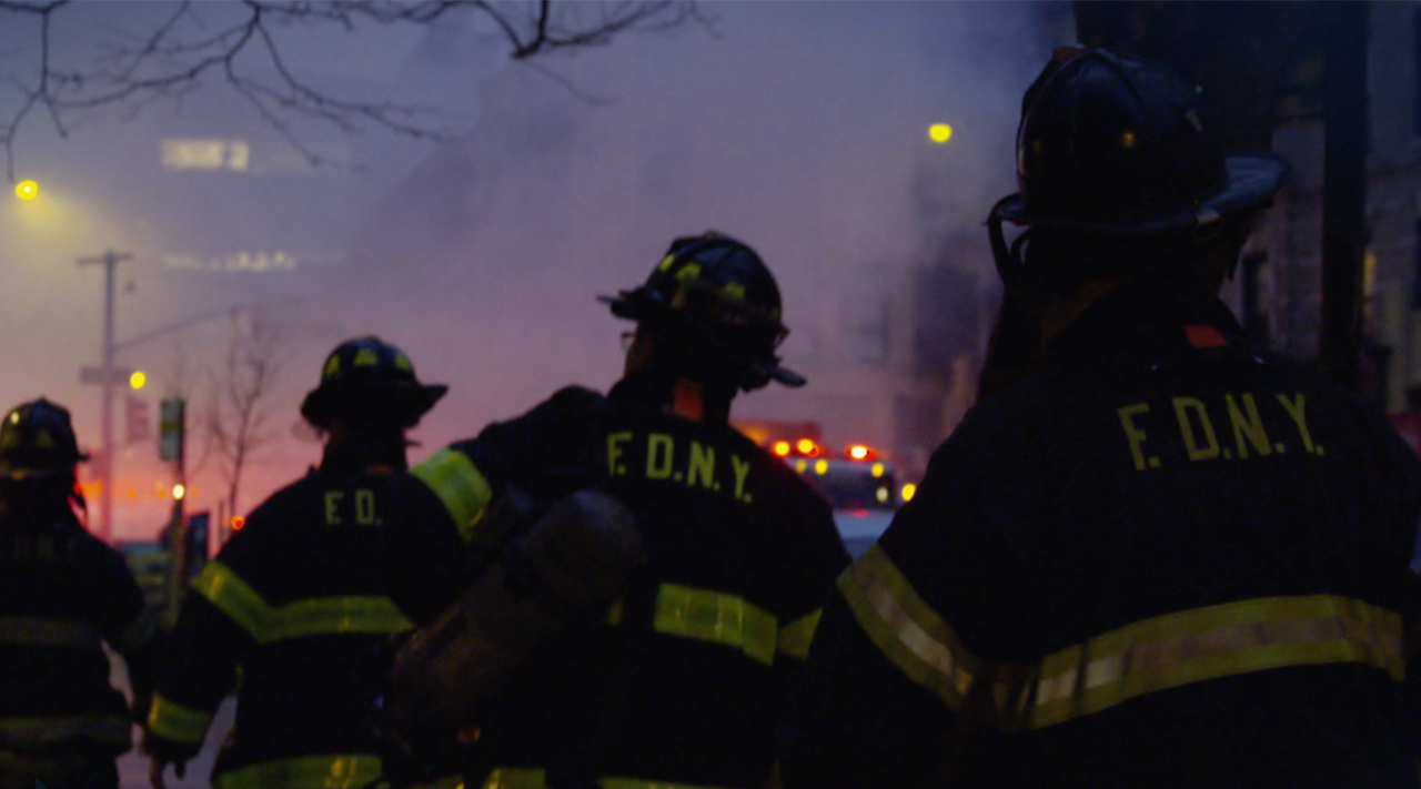 First response, Firemen on the scene in New York.