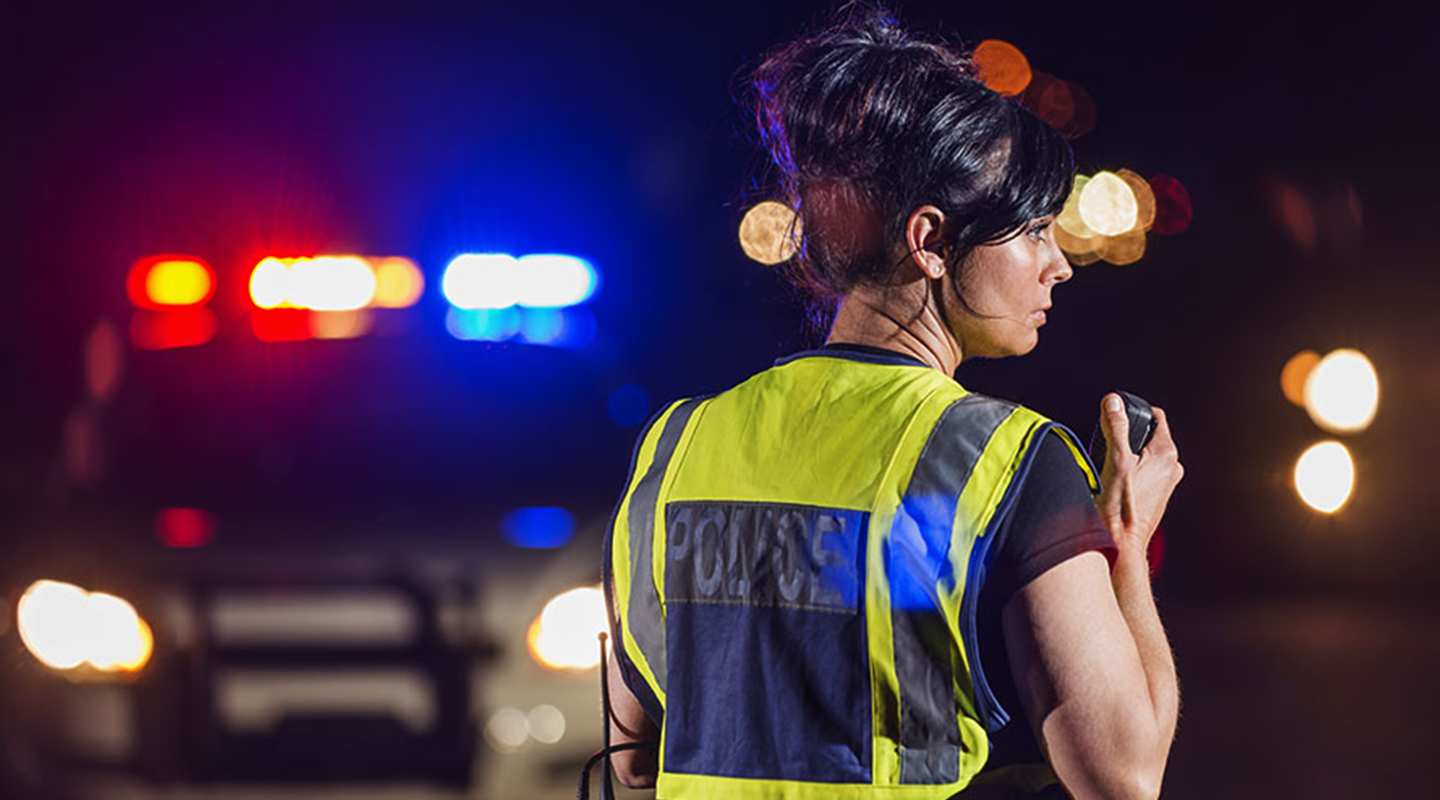 Police on the scene at a University.